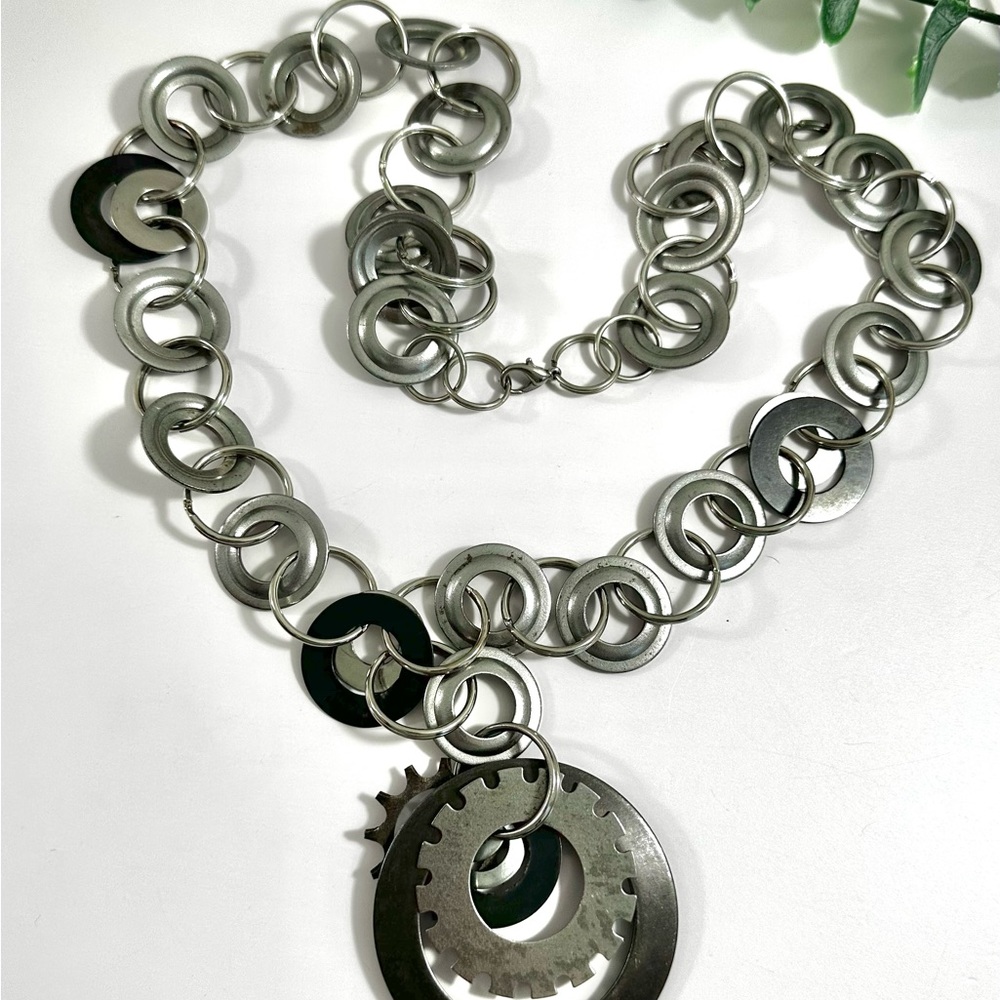 🖤Steampunk Industrial Long Necklace OOAK